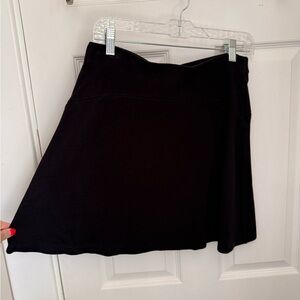 LOFT Black Asymmetrical A-Line Mini Skirt for Night Out